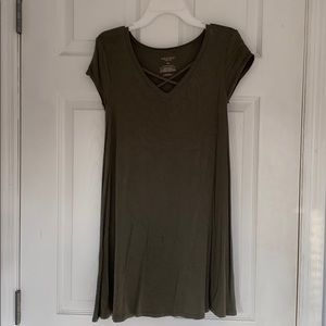 Green t-shirt dress